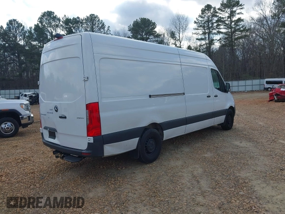 2023 Mercedes-Benz Sprinter Cargo with VIN W1Y4NCHY1PT126337, listed as a IAAI auction lot 41485671 with 93,627 mi miles. Bid and sale history available at carsss.com. Image 4.