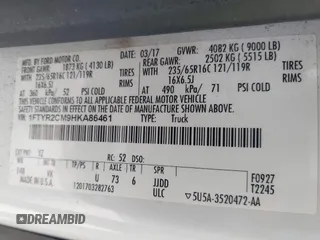 2017 Ford Transit с VIN 1FTYR2CM9HKA86461, выставлен на аукционе IAAI как лот 41883810 с пробегом 132 044 миль миль и . История ставок и продаж доступна на DreamBid. Изображение 9.