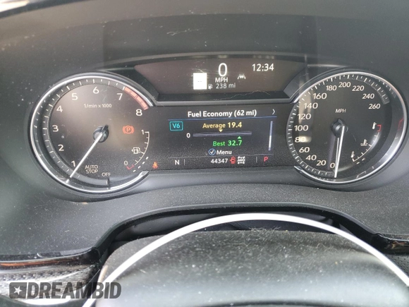 2021 Cadillac XT5 AWD Sport with VIN 1GYKNGRS3MZ176043, listed as a Copart auction lot 49822445 with 44,347 mi miles and Salvage title. Bid and sale history available at DreamBid. Image 9.