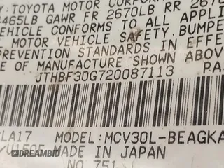 2002 Lexus ES 300 with VIN JTHBF30G720087113, listed as a IAAI auction lot 42667094 with Not provided miles and . Bid and sale history available at DreamBid. Image 9.