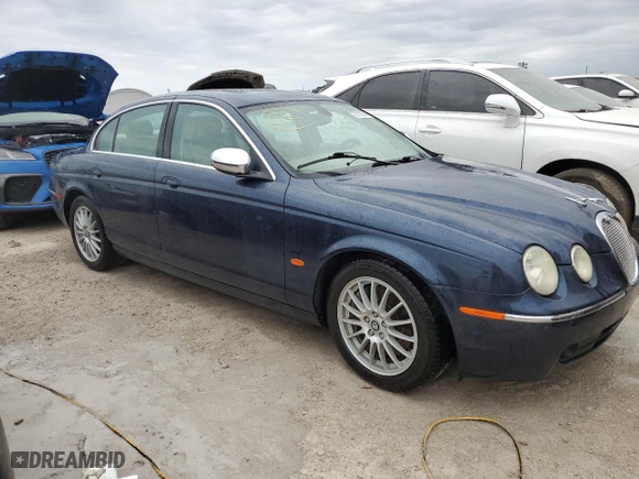 2007 Jaguar S-Type 3.0 with VIN SAJWA01AX7FN76914, listed as a Copart auction lot 75117544 with 0 mi miles and Non Repairable. Bid and sale history available at carsss.com. Image 4.