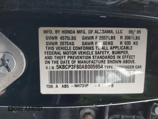 2010 Honda Accord EX-L z VIN 5KBCP3F80AB005954, wystawiony jako IAAI lot #41915962 z przebiegiem 198 275 mil mil oraz . Historia ofert i sprzedaży dostępna na DreamBid. Obrazek 9.