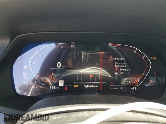 2019 BMW X5 xDrive40i with VIN 5UXCR6C54KLK88490, listed as a Copart auction lot 57917005 with 50,948 mi miles and Salvage title. Bid and sale history available at DreamBid. Image 9.