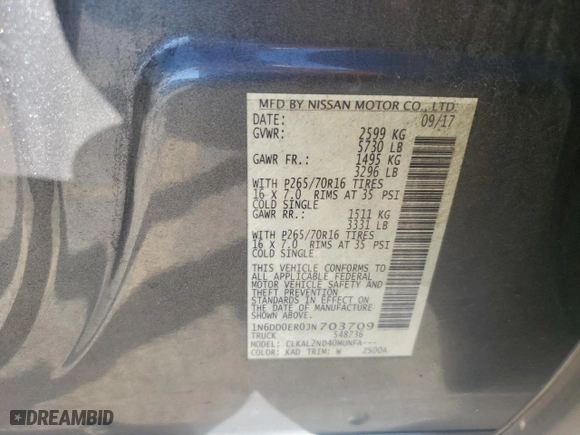 2018 Nissan Frontier S with VIN 1N6DD0ER0JN703709, listed as a Copart auction lot 76940614 with 86,782 mi miles and Salvage Title. Bid and sale history available at carsss.com. Image 12.