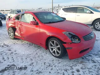 2003 Infiniti G35 Coupe w/Leather with VIN JNKCV54E43M211747, listed as a IAAI auction lot 40998737 with 88,894 mi miles. Bid and sale history available at carsss.com. Image 1.