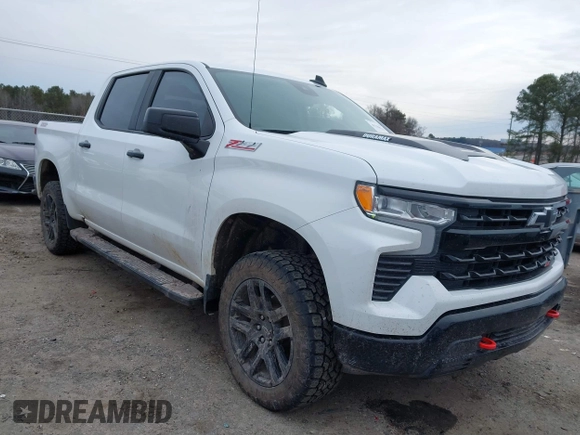 2023 Chevrolet Silverado 1500 LT Trail Boss with VIN 3GCUDFE82PG145067, listed as a IAAI auction lot 41380162 with 34,623 mi miles and . Bid and sale history available at DreamBid. Image 1.