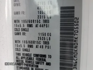 2021 Nissan NV200 Compact Cargo SV with VIN 3N6CM0KN0MK705502, listed as a Copart auction lot 44708245 with 99,517 mi miles and Salvage Title. Bid and sale history available at carsss.com. Image 13.