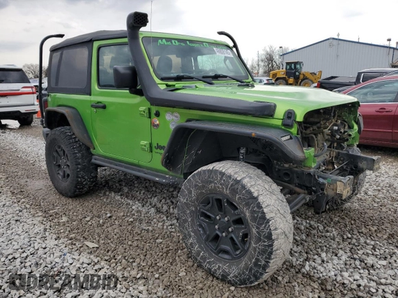 2018 Jeep Wrangler Sport with VIN 1C4GJXAN1JW262204, listed as a Copart auction lot 46809145 with 79,732 mi miles and Salvage title. Bid and sale history available at DreamBid. Image 4.