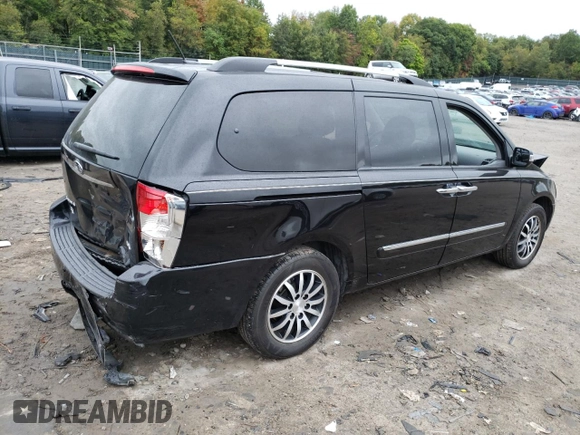 2012 Kia Sedona EX with VIN KNDMH4C74C6422591, listed as a Copart auction lot 72934814 with 85,394 mi miles and Salvage Title. Bid and sale history available at carsss.com. Image 3.