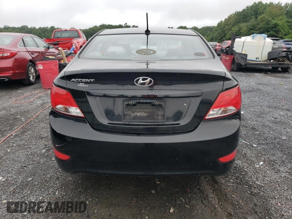 2015 Hyundai Accent GLS with VIN KMHCT4AE8FU927153, listed as a Copart auction lot 61056473 with 117,105 mi miles. Bid and sale history available at carsss.com. Image 6.