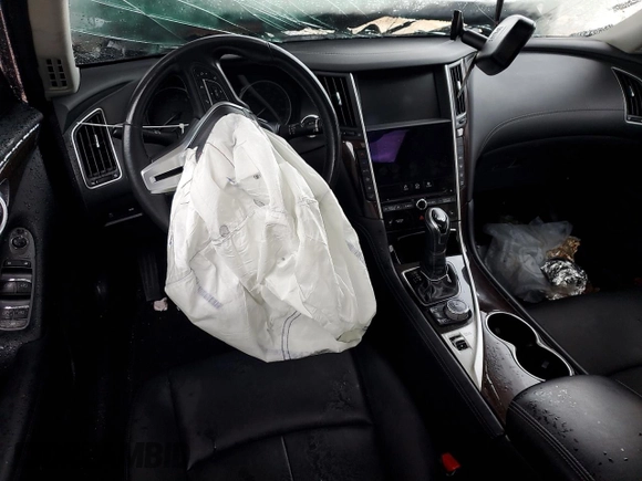 2018 Infiniti Q50 Luxe с VIN JN1EV7AP9JM351448, выставлен на аукционе Copart как лот 54090415 с пробегом Не указан миль и Списание • Salvage title. История ставок и продаж доступна на DreamBid. Изображение 8.