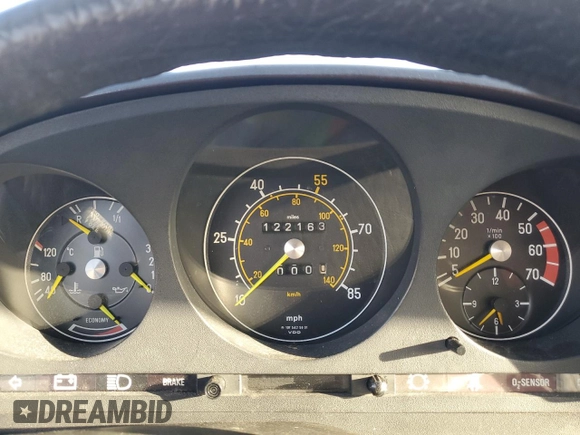 1981 Mercedes-Benz 380 380SL with VIN WDBBA45A8BB003796, listed as a Copart auction lot 46638435 with 122,163 mi miles and Salvage Title. Bid and sale history available at carsss.com. Image 9.