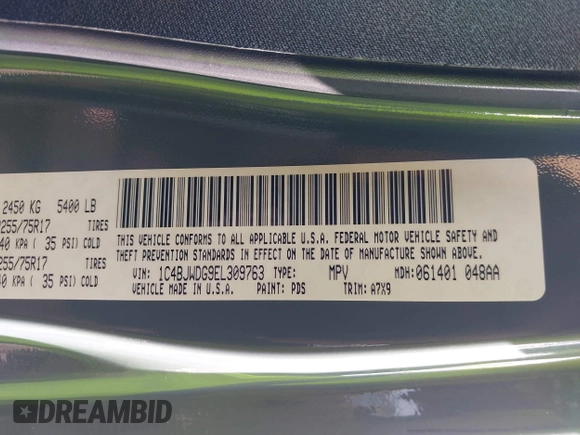 2014 Jeep Wrangler Unlimited Sport with VIN 1C4BJWDG9EL309763, listed as a IAAI auction lot 41378132 with 117,029 mi miles. Bid and sale history available at carsss.com. Image 9.