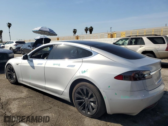 2016 Tesla Model S 90D with VIN 5YJSA1E2XGF155351, listed as a Copart auction lot 46700225 with 133,652 mi miles and Salvage Title. Bid and sale history available at DreamBid. Image 2.