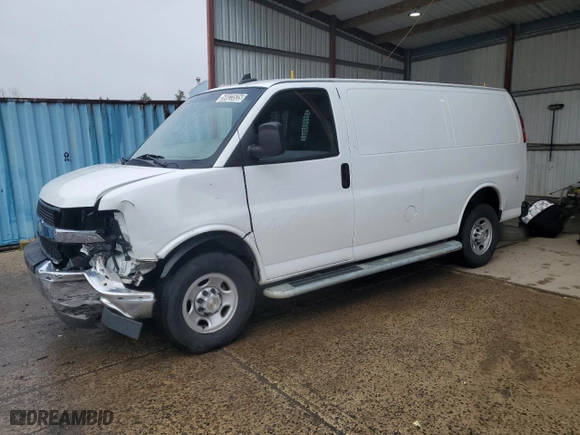 2022 Chevrolet Express Cargo Van with VIN 1GCWGAFP2N1195696, listed as a Copart auction lot 50023535 with NaN miles and Clean Title. Bid and sale history available at carsss.com. Image 1.