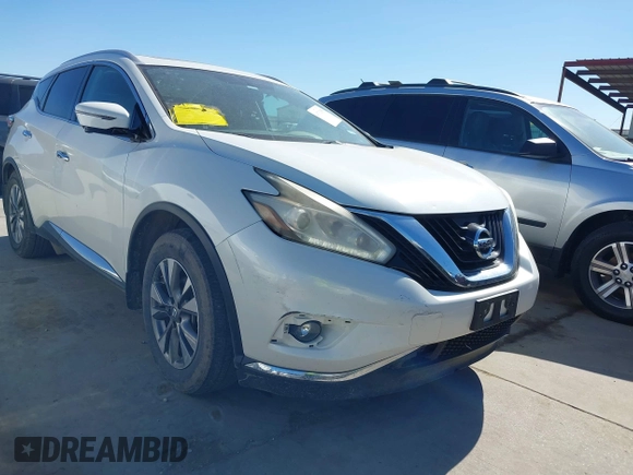 2016 Nissan Murano SL z VIN 5N1AZ2MH9GN108034, wystawiony jako IAAI lot #41712053 z przebiegiem 98 502 mil mil oraz . Historia ofert i sprzedaży dostępna na DreamBid. Obrazek 1.