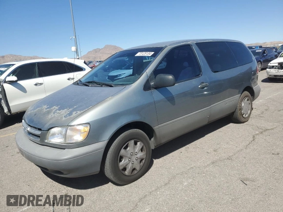 2000 Toyota Sienna CE with VIN 4T3GF19C9YU272554, listed as a Copart auction lot 73125134 with 240,998 mi miles and Salvage Title. Bid and sale history available at carsss.com. Image 1.