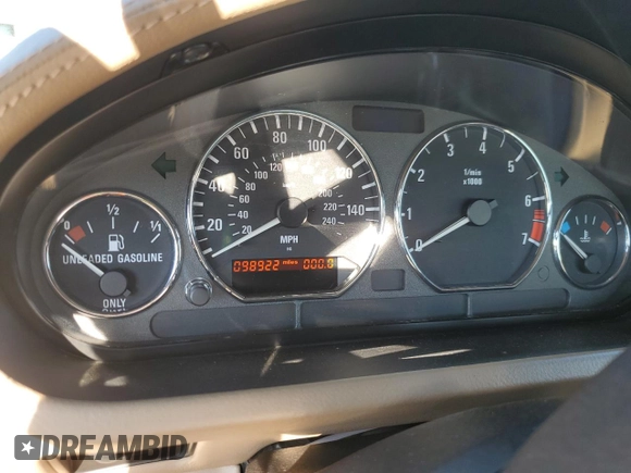 1997 BMW 3 Series 2.8L with VIN 4USCJ3321VLC07413, listed as a Copart auction lot 87749505 with 98,922 mi miles and Salvage Title. Bid and sale history available at carsss.com. Image 9.