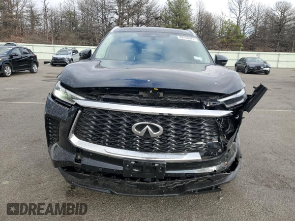 2025 Infiniti QX60 Luxe with VIN 5N1AL1FS4SC331767, listed as a Copart auction lot 82446074 with 457 mi miles and Salvage title. Bid and sale history available at DreamBid. Image 5.