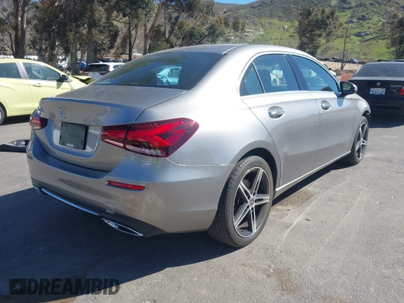 2019 Mercedes-Benz A 220 with VIN WDD3G4EB1KW021407, listed as a IAAI auction lot 41637885 with 47,820 mi miles and . Bid and sale history available at DreamBid. Image 4.