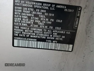 2018 Volkswagen Atlas SEL z VIN 1V2ER2CAXJC508499, wystawiony jako Copart lot #55501365 z przebiegiem 183 840 mil mil oraz Szkoda całkowita • Salvage title. Historia ofert i sprzedaży dostępna na DreamBid. Obrazek 13.