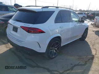 2021 Mercedes-Benz GLE 53 AMG with VIN 4JGFB6BB0MA262697, listed as a IAAI auction lot 41651486 with 52,111 mi miles and . Bid and sale history available at DreamBid. Image 4.