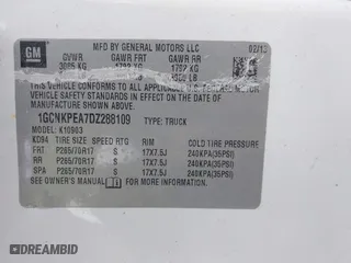 2013 Chevrolet Silverado 1500 Work Truck with VIN 1GCNKPEA7DZ288109, listed as a IAAI auction lot 40782515 with 191,813 mi miles. Bid and sale history available at carsss.com. Image 9.