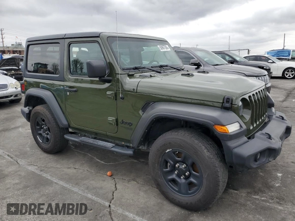 2021 Jeep Wrangler Sport with VIN 1C4GJXAG3MW737454, listed as a Copart auction lot 50967585 with 29,330 mi miles and Salvage Title. Bid and sale history available at DreamBid. Image 4.