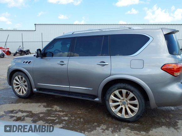 2013 Infiniti QX56 with VIN JN8AZ2NEXD9060450, listed as a IAAI auction lot 42388986 with 124,129 mi miles and . Bid and sale history available at DreamBid. Image 14.