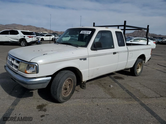 1994 Ford Ranger Splash with VIN 1FTCR14X9RPB77988, listed as a Copart auction lot 78437074 with 188,486 mi miles and Salvage Title. Bid and sale history available at carsss.com. Image 1.