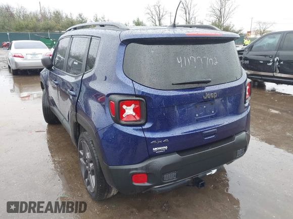 2021 Jeep Renegade Latitude with VIN ZACNJDBB4MPM54242, listed as a IAAI auction lot 41199702 with 72,415 mi miles and . Bid and sale history available at DreamBid. Image 3.