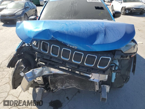 2022 Jeep Compass Latitude with VIN 3C4NJDBB3NT231753, listed as a Copart auction lot 47305435 with 53,864 mi miles and Salvage title. Bid and sale history available at DreamBid. Image 13.