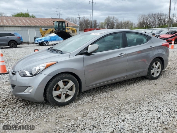 2012 Hyundai Elantra GLS with VIN KMHDH4AE3CU284809, listed as a Copart auction lot 52688265 with 98,504 mi miles and Salvage Title. Bid and sale history available at carsss.com. Image 1.