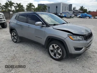 2020 Jeep Compass Limited with VIN 3C4NJDCB6LT246324, listed as a Copart auction lot 54013845 with 47,587 mi miles and Salvage Title. Bid and sale history available at DreamBid. Image 4.