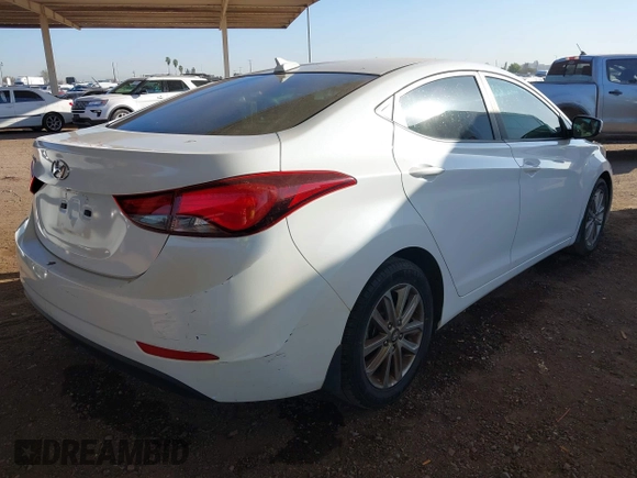 2016 Hyundai Elantra SE with VIN 5NPDH4AE7GH691505, listed as a IAAI auction lot 42308153 with 162,637 mi miles and . Bid and sale history available at DreamBid. Image 4.