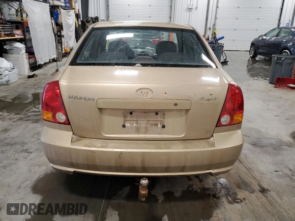 2005 Hyundai Accent GLS with VIN KMHCG45C85U579253, listed as a Copart auction lot 44936145 with 197,561 mi miles and Clean Title. Bid and sale history available at carsss.com. Image 6.