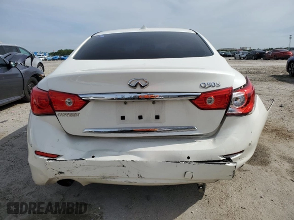2017 Infiniti Q50 Premium with VIN JN1EV7AP4HM732408, listed as a Copart auction lot 58700435 with 103,304 mi miles and Salvage title. Bid and sale history available at DreamBid. Image 6.
