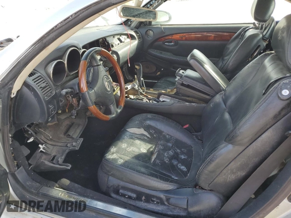 2005 Lexus SC 430 z VIN JTHFN48Y350065055, wystawiony jako Copart lot #47279085 z przebiegiem Nie podano mil oraz Szkoda całkowita • Salvage title. Historia ofert i sprzedaży dostępna na DreamBid. Obrazek 7.