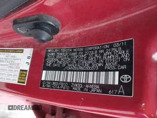 2011 Toyota Prius I with VIN JTDKN3DU9B0300373, listed as a IAAI auction lot 42168355 with 289,676 mi miles and . Bid and sale history available at DreamBid. Image 9.
