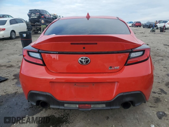 2023 Toyota GR86 Premium with VIN JF1ZNBE14P9759803, listed as a Copart auction lot 88985585 with 21,349 mi miles and Salvage Title. Bid and sale history available at carsss.com. Image 6.