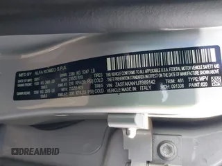 2018 Alfa Romeo Stelvio z VIN ZASFAKAN1J7B89142, wystawiony jako IAAI lot #42192248 z przebiegiem Nie podano mil oraz . Historia ofert i sprzedaży dostępna na DreamBid. Obrazek 9.