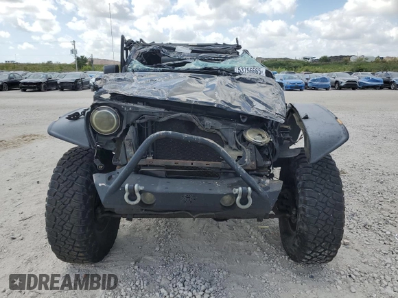 2007 Jeep Wrangler Rubicon with VIN 1J4GA64137L181809, listed as a Copart auction lot 53756665 with Not provided miles and Salvage title. Bid and sale history available at DreamBid. Image 5.