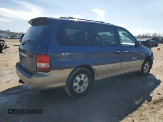 2003 Kia Sedona LX with VIN KNDUP131736409797, listed as a Copart auction lot 46902855 with 142,091 mi miles and Salvage Title. Bid and sale history available at carsss.com. Image 3.
