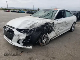 2023 Audi A4 S line Premium Plus z VIN WAUEAAF45PN004073, wystawiony jako Copart lot #58436105 z przebiegiem Nie podano mil oraz Szkoda całkowita • Salvage title. Historia ofert i sprzedaży dostępna na DreamBid. Obrazek 1.