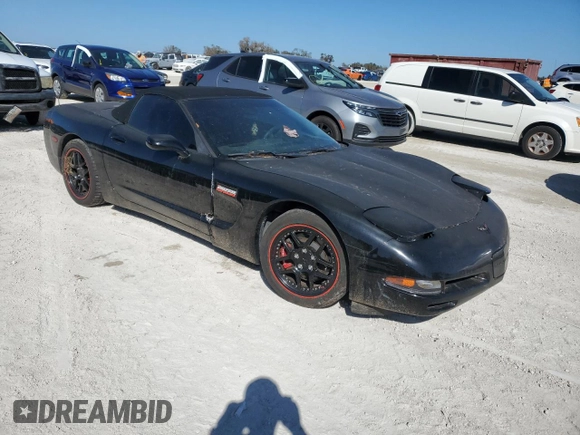 2001 Chevrolet Corvette with VIN 1G1YY32G615104139, listed as a Copart auction lot 77477034 with 0 mi miles and Salvage Title. Bid and sale history available at carsss.com. Image 4.