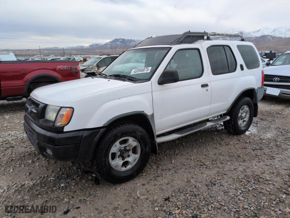 2000 Nissan Xterra XE with VIN 5N1ED28Y1YC611564, listed as a Copart auction lot 43395875 with 159,098 mi miles and Salvage Title. Bid and sale history available at carsss.com. Image 1.
