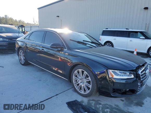 2015 Audi A8 4.0T with VIN WAU32AFD9FN033398, listed as a Copart auction lot 87655925 with 134,712 mi miles and Salvage title. Bid and sale history available at DreamBid. Image 4.