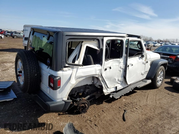 2019 Jeep Wrangler Unlimited Sport Altitude with VIN 1C4HJXDG9KW556159, listed as a Copart auction lot 49736915 with 77,374 mi miles and Salvage title. Bid and sale history available at DreamBid. Image 3.