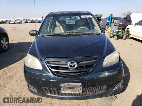 2004 Mazda MPV LX with VIN JM3LW28A740524165, listed as a Copart auction lot 50571435 with 201,189 mi miles and Salvage Title. Bid and sale history available at carsss.com. Image 5.