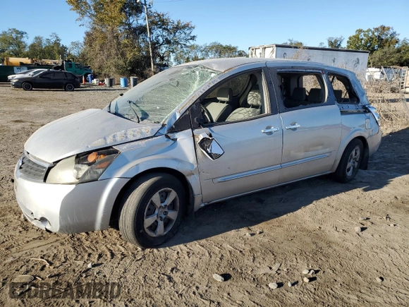 2008 Nissan Quest with VIN 5N1BV28U08N104821, listed as a Copart auction lot 76775434 with 0 mi miles and Non Repairable. Bid and sale history available at carsss.com. Image 1.
